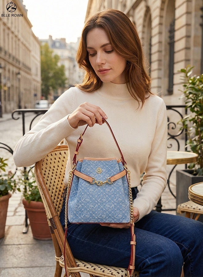BLLE ROWN Luxury Women Handbag Elegant Ladies Bag with Golden Lock Shoulder and Crossbody Tote Bags for Ladies for Work Travel and Holiday - Image 2